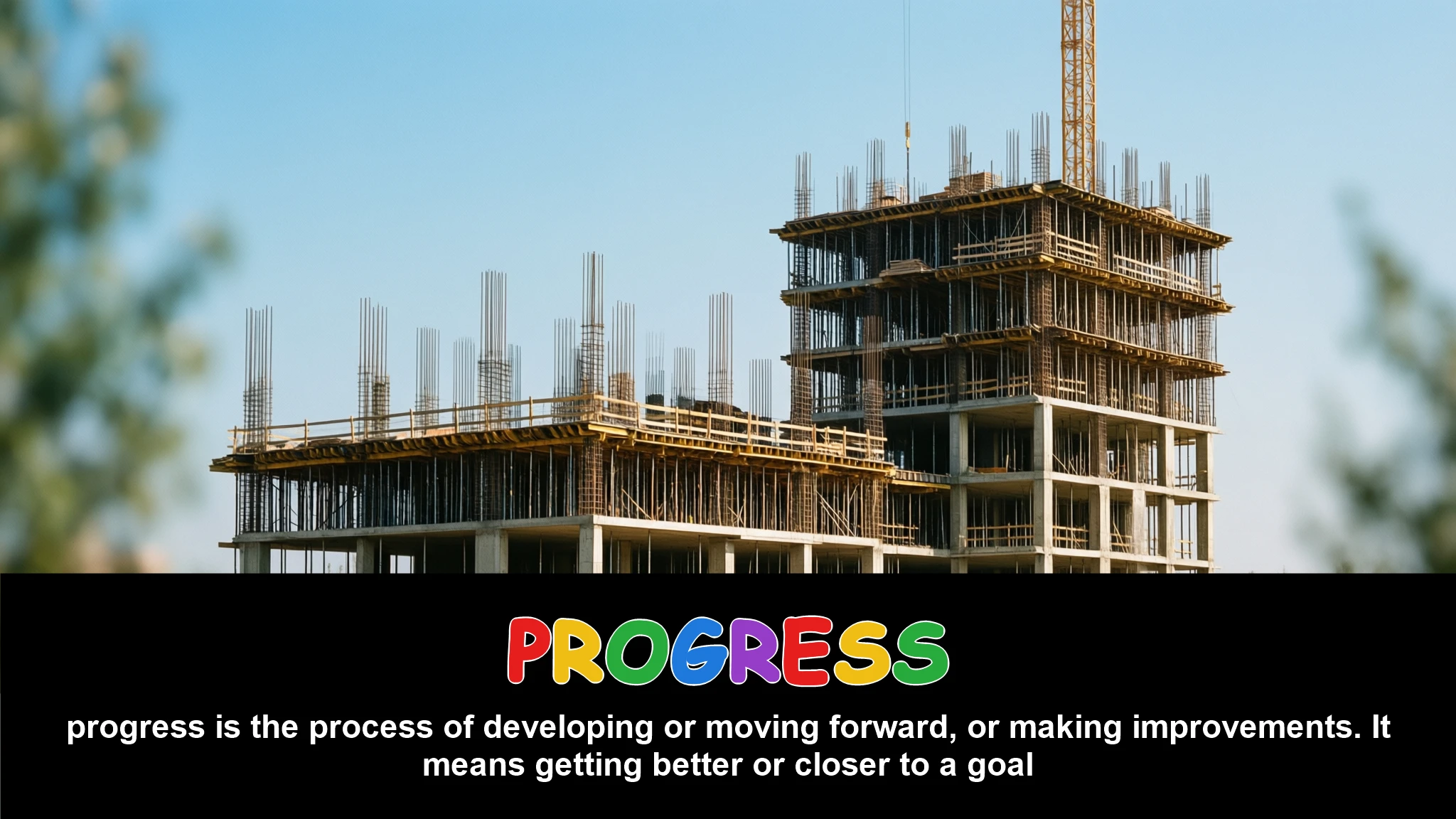 English Illustration for progress